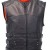 2015 New fashion Triple Leather Side Strap Motorcycle Vest with Back Armor and Conceal Carry Pockets for mens 